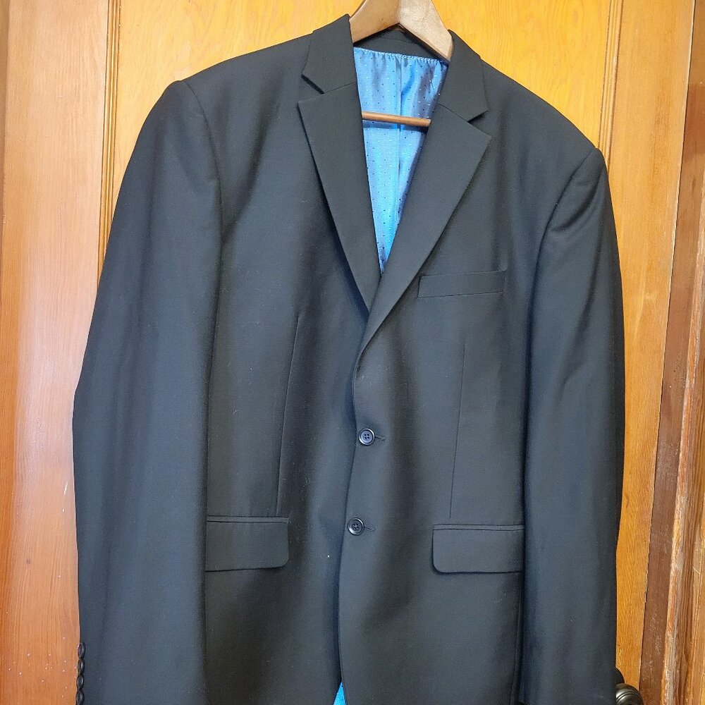 KNM K Nasir Moin Black Men's Blazer Size 42R - Two Button — Luxury Tailoring